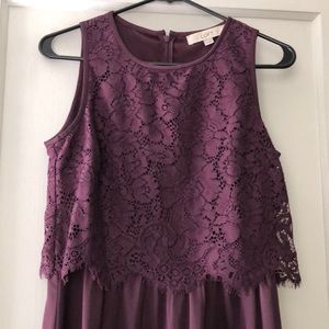 LOFT Purple Lace Dress